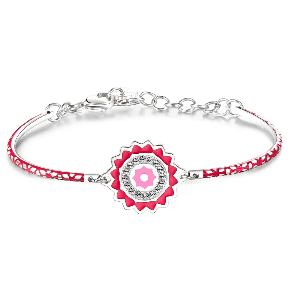 Bracciale Brosway Chakra I KNOW BHK123 argento rosa fiori