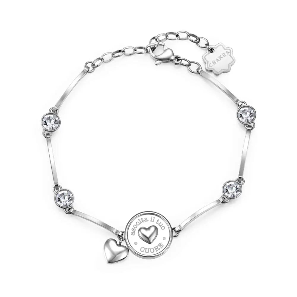 Bracciale Brosway donna Chakra Ascolta Il Tuo Cuore con cuori argento e gemme