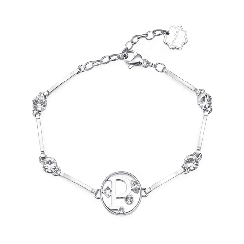 Bracciale donna Brosway Chakra iniziale P con gemme trasparenti