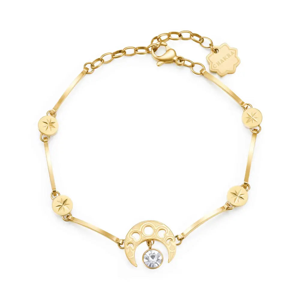 Bracciale Brosway donna Chakra Luna Crescente con charm oro e zirconi