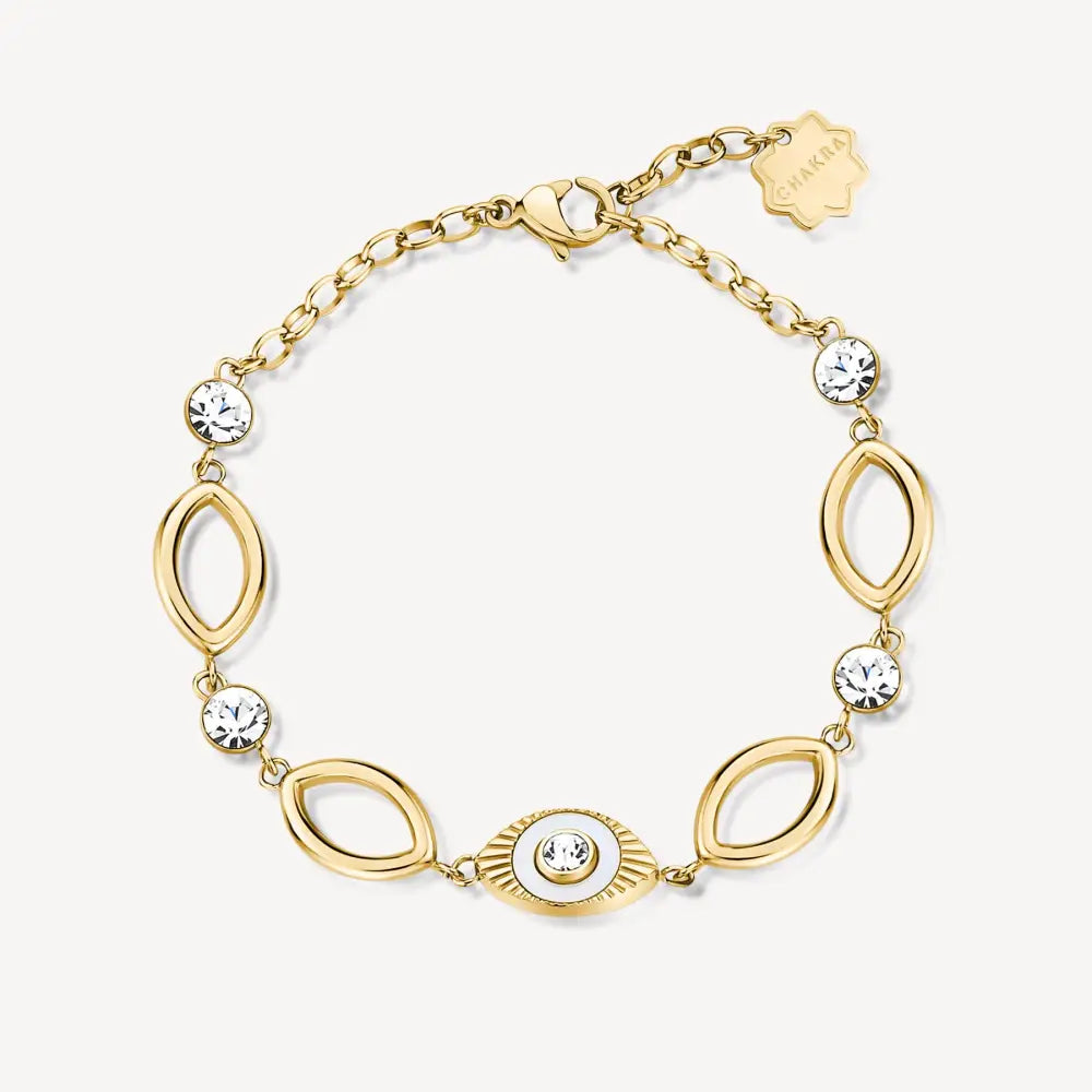 Bracciale Brosway donna Chakra Occhio BHKB126 oro con pietre marquise e logo Gucci