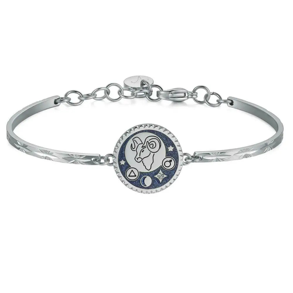 Bracciale donna Brosway BHK367 Ariete con zodiaco e fasi lunari su blu
