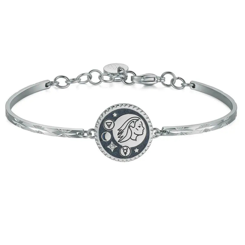 Bracciale donna Brosway Chakra Zodiaco BHK372 Vergine in argento con design zodiacale bianco e nero