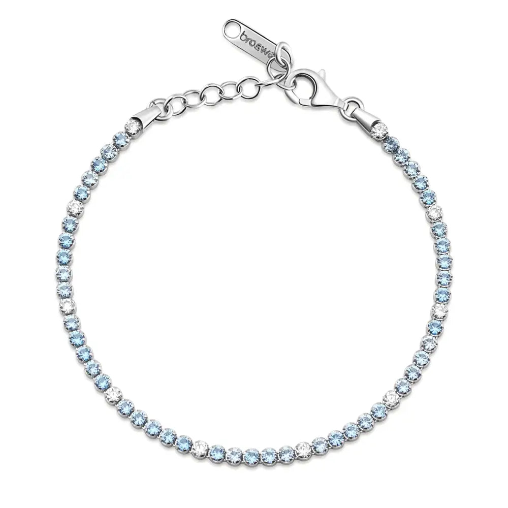 Bracciale donna Brosway in argento 925 con gemme blu e bianche, collezione Fancy FCL120