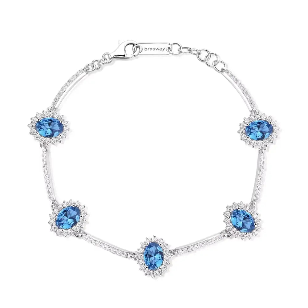 Bracciale donna Brosway argento 925 Fancy FFB35 con pietre blu e diamanti