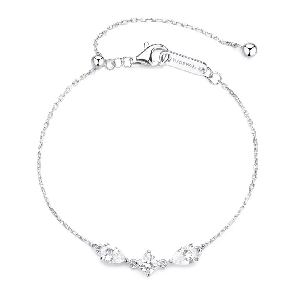 Bracciale donna Brosway Argento 925 Fancy con stella argento e diamanti, chiusura regolabile