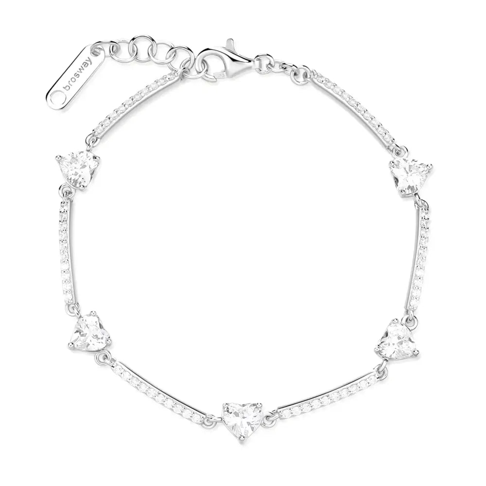 Bracciale donna Brosway in argento 925 cuore con diamante FIW121
