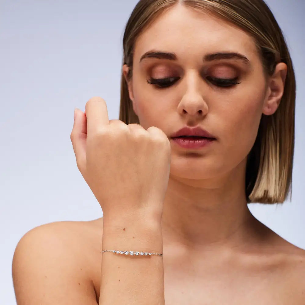 Bracciale donna Brosway in argento 925 Fancy FIW151 con catena delicata e diamanti