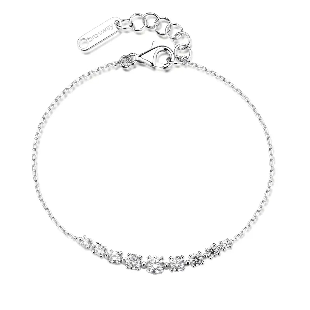 Bracciale donna Brosway in argento 925 con CZ e chiusura a gancio