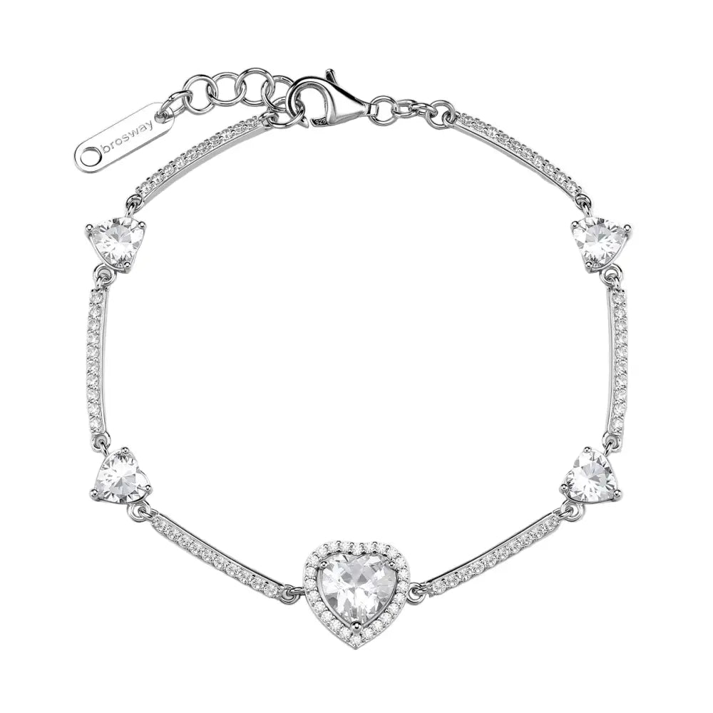 Bracciale Brosway donna in argento 925 Fancy con cuore di cristallo