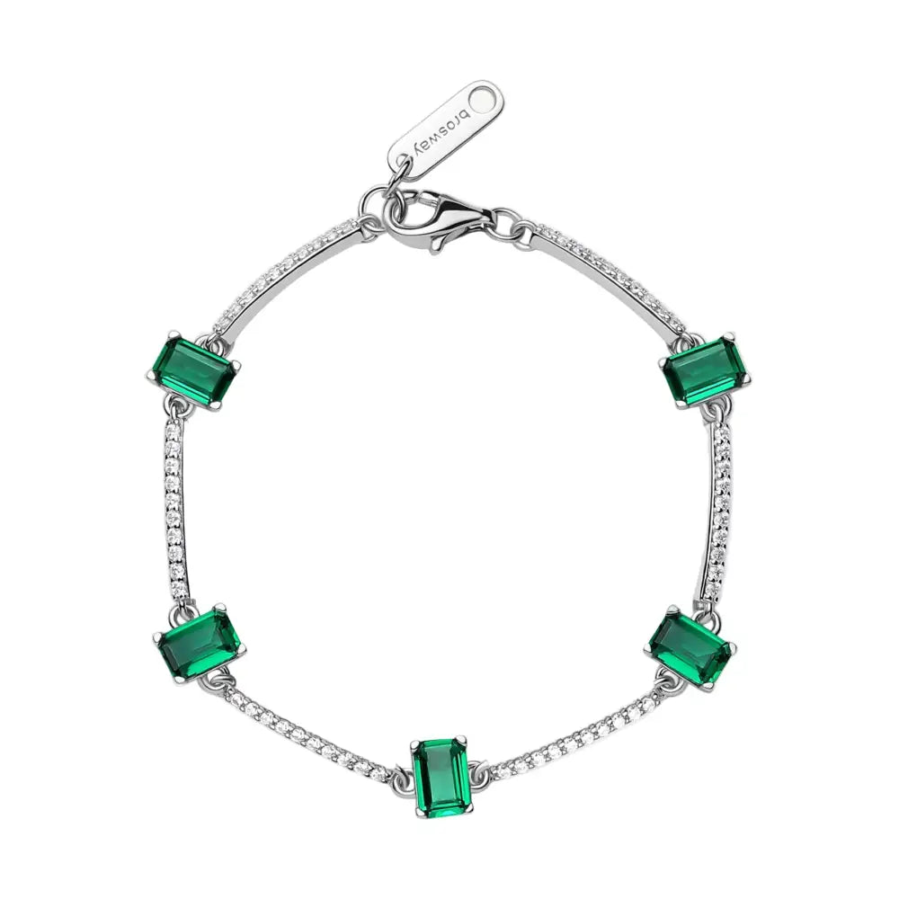 Bracciale donna Brosway Fancy FLG04 in argento 925 con smeraldi