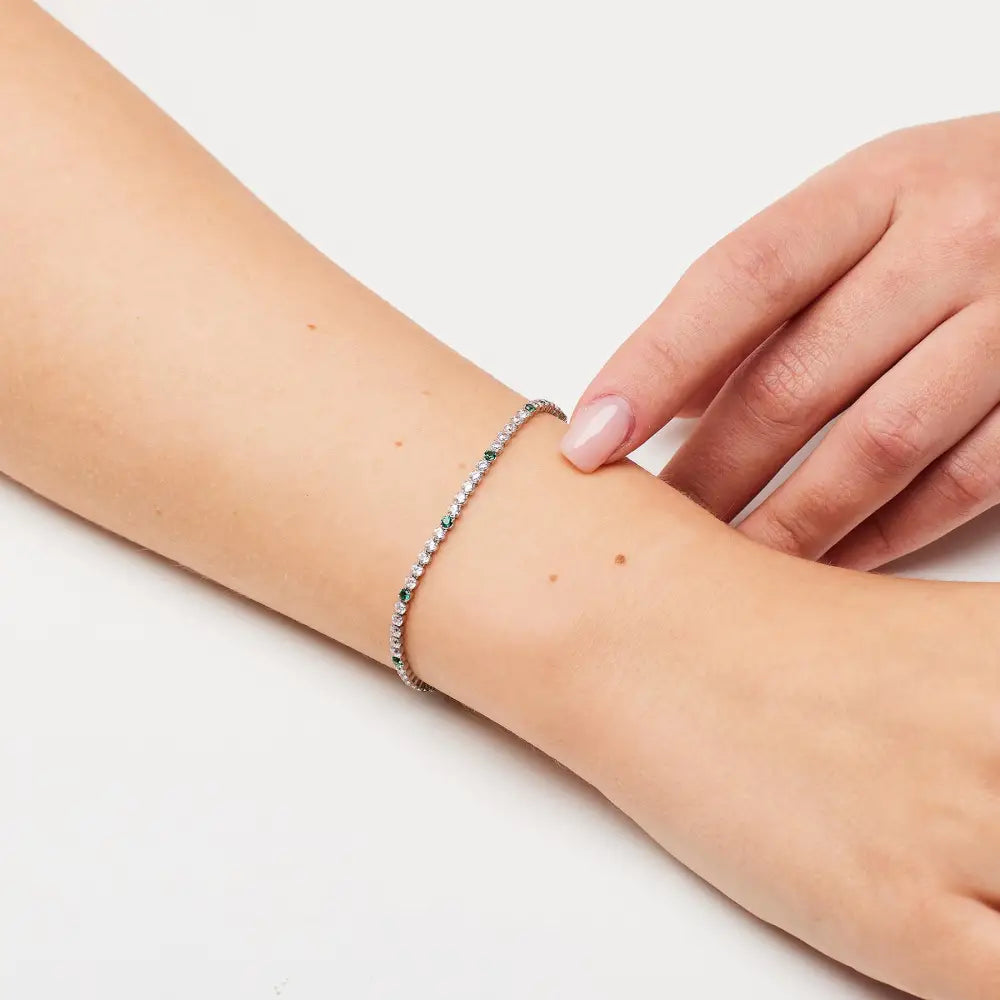 Bracciale donna Brosway in argento 925 con perline silver, collezione Fancy FLG129