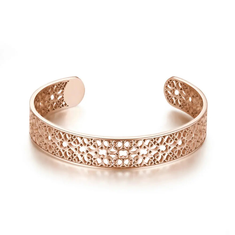 Bracciale rigido donna Brosway Tailor BIL12A rosa oro traforato floreale