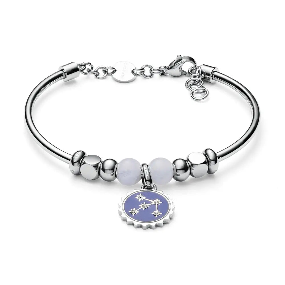 Bracciale Brosway Tres Jolie BTJMS795 con charm viola e perle bianche