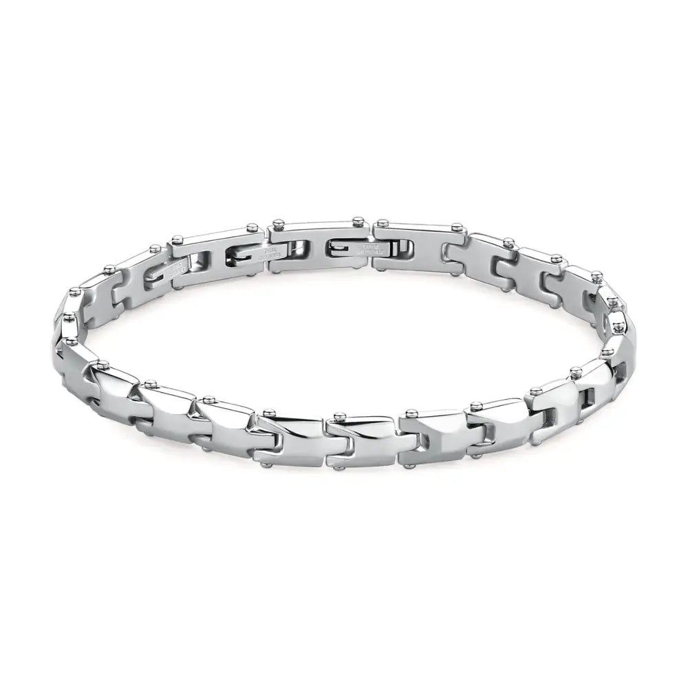 Bracciale Brosway Uomo Backliner BBC20 in acciaio argento con perline