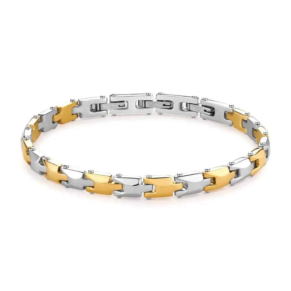 Bracciale Brosway Uomo Backliner BBC21 in acciaio due toni oro e argento
