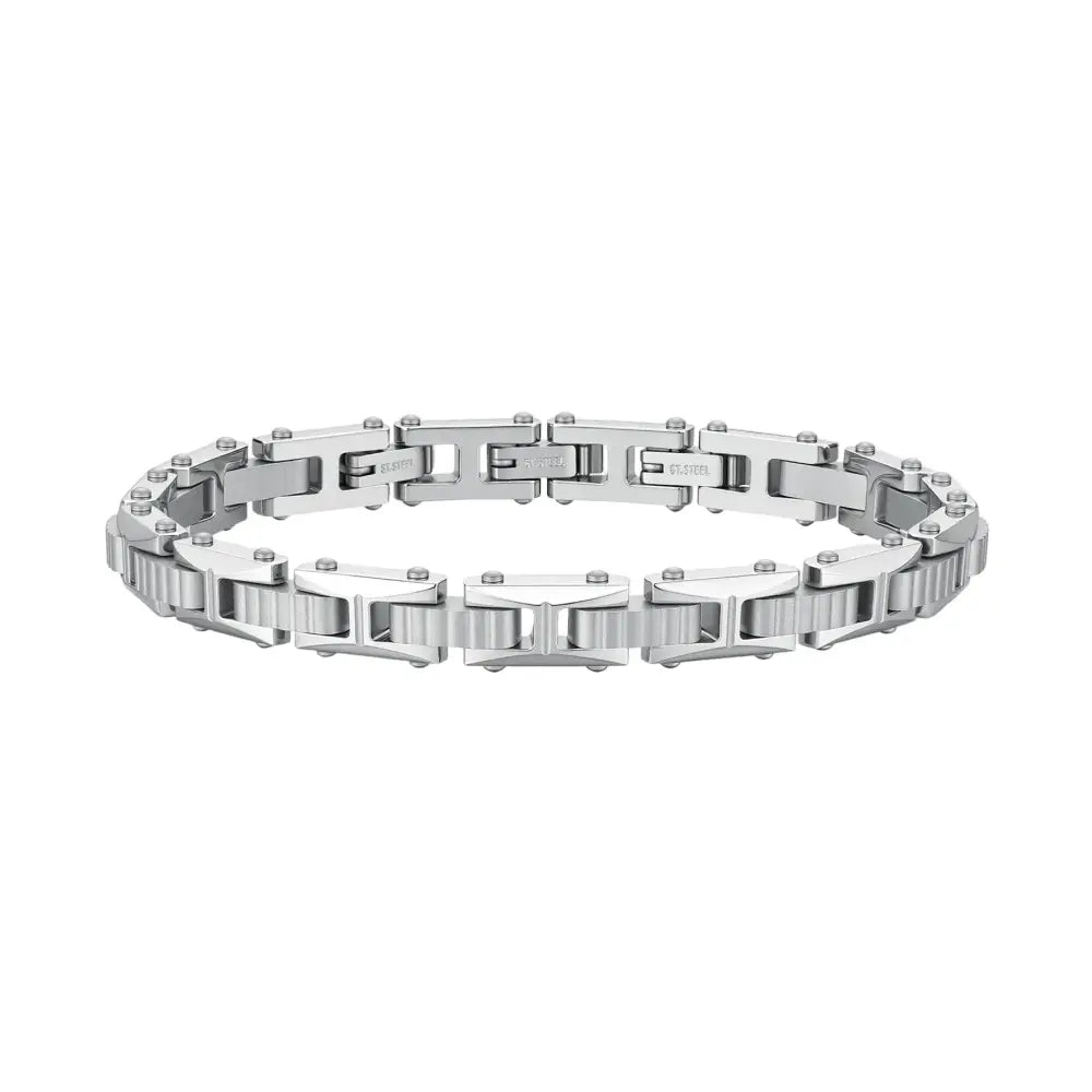 Bracciale Brosway Uomo Backliner BBC30 in acciaio argento intrecciato