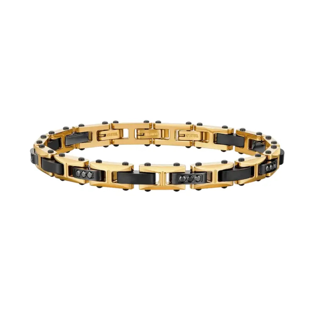 Bracciale Brosway BBC32 in acciaio oro e nero elegante