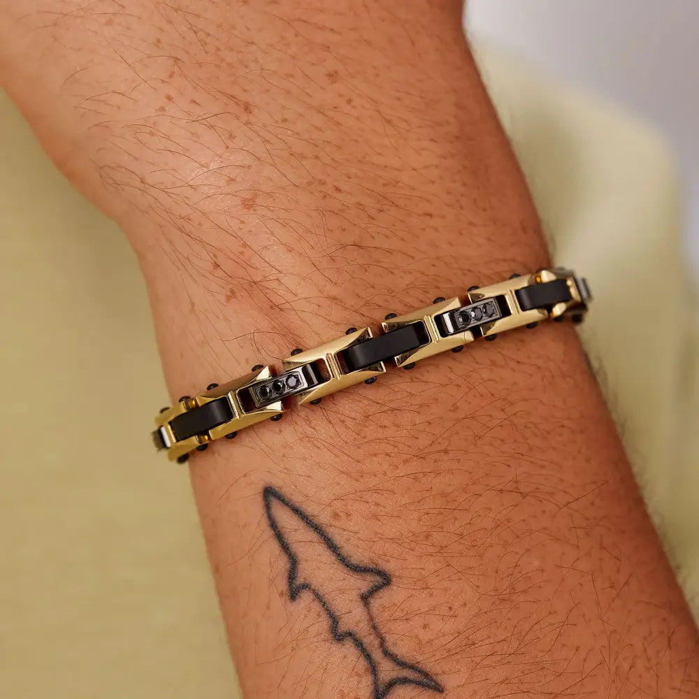 Bracciale Brosway BBC32 oro e nero in ceramica moderna