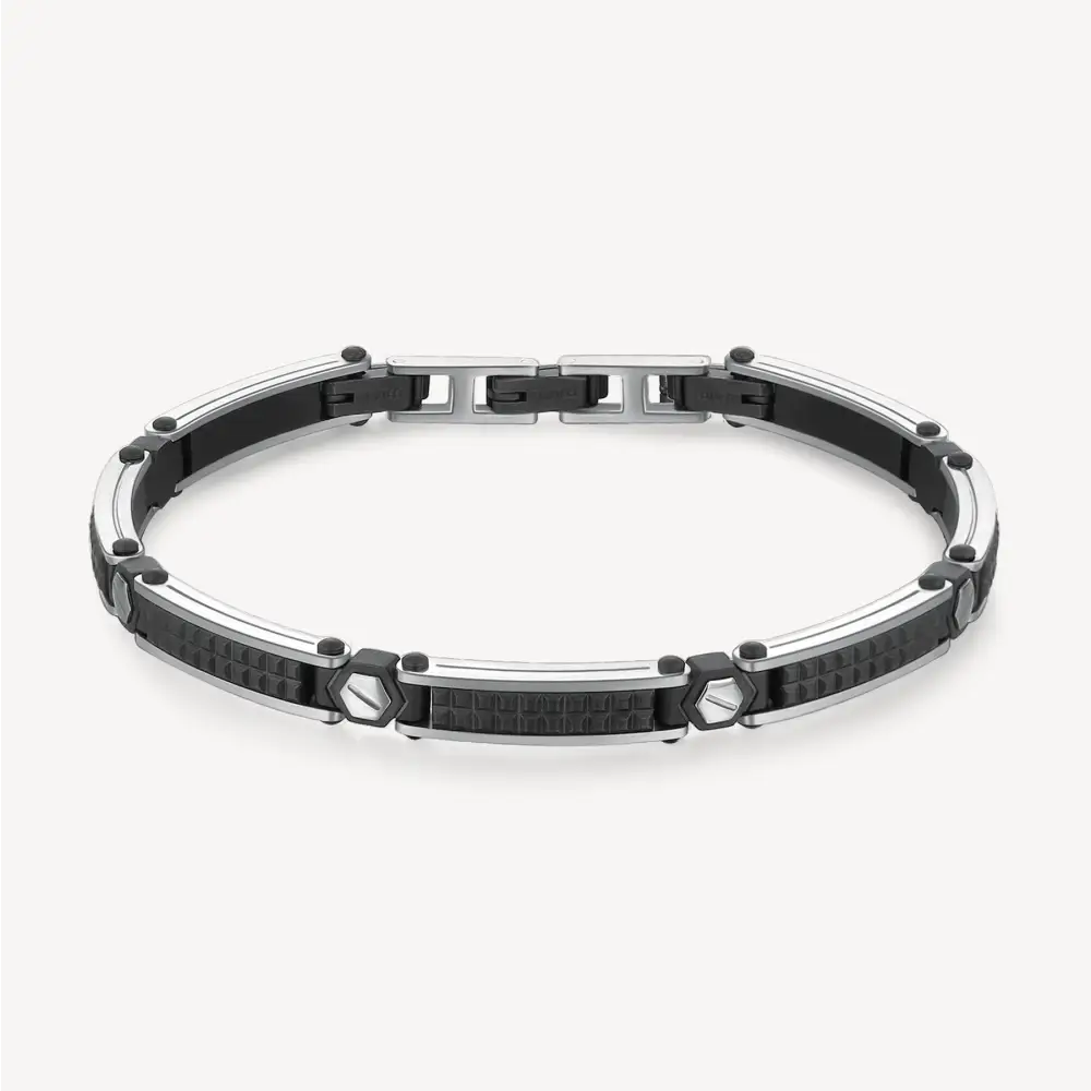Bracciale magnetico Brosway BACKLINER BBC16 argento e nero