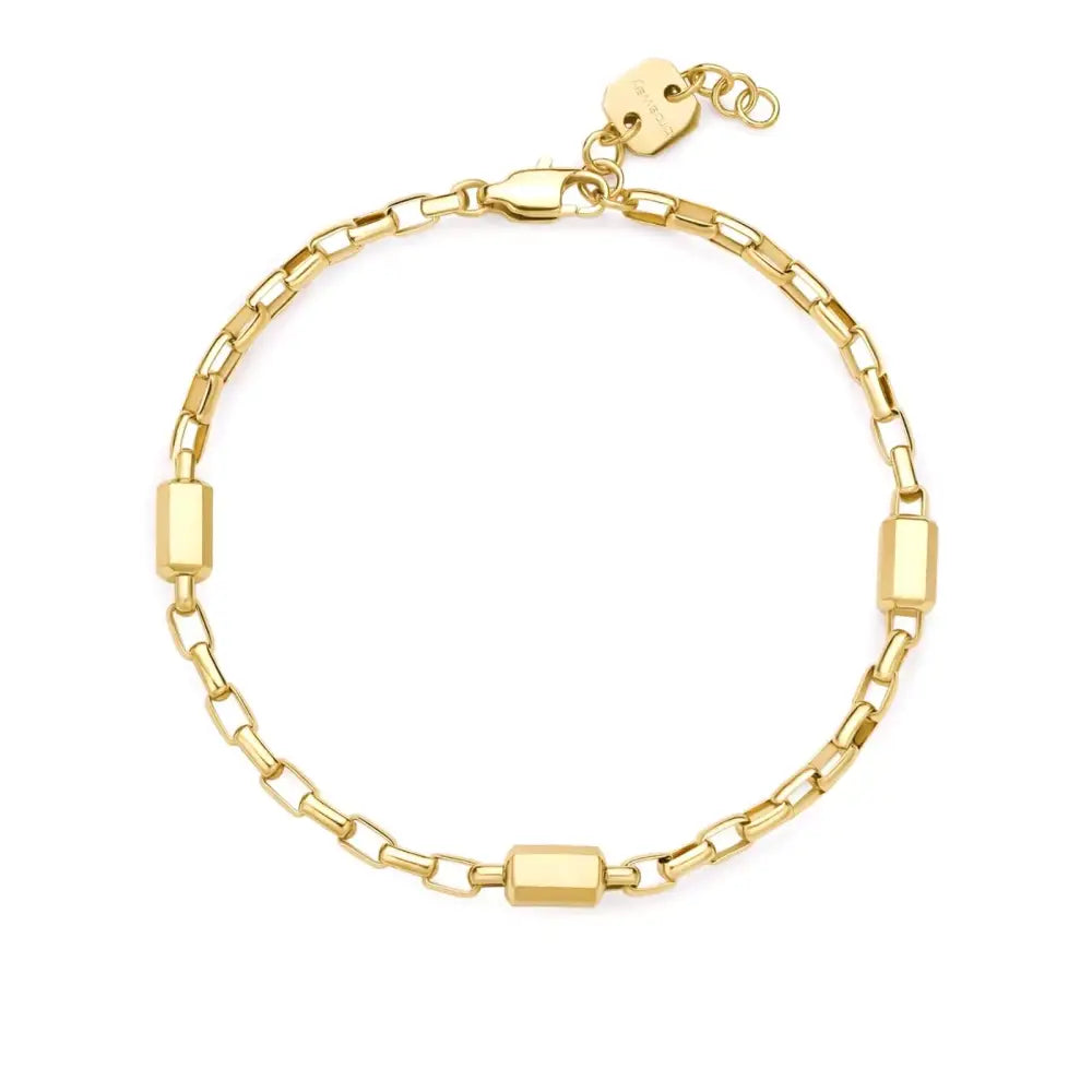 Bracciale Brosway LOGAN BOA15 con maglie rettangolari in oro e gancio a bilico