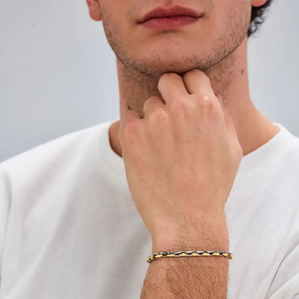 Bracciale Brosway Riptide BTD047 catena intrecciata oro con texture