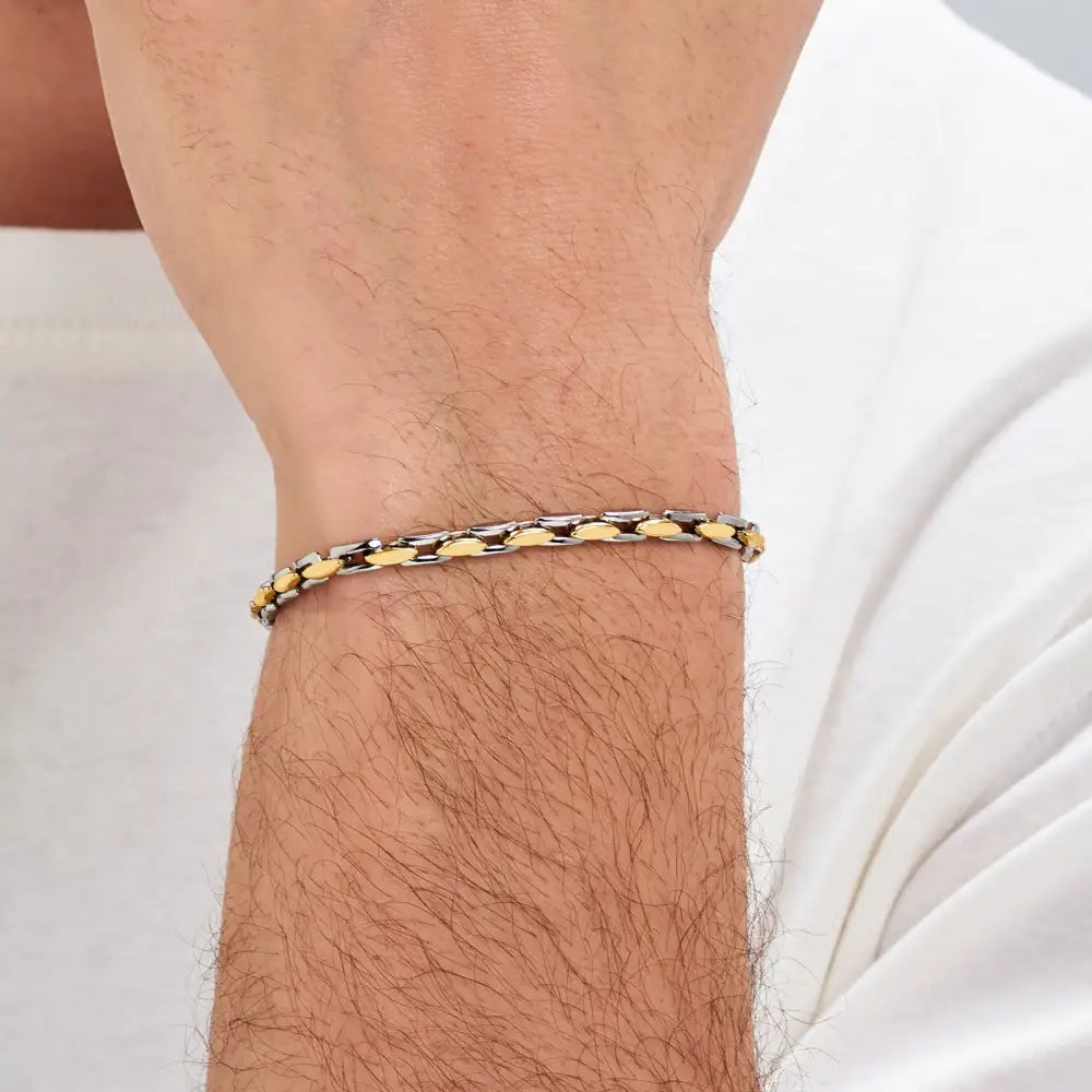 Bracciale Brosway Uomo Riptide BTD047 in oro e nero con design testurizzato