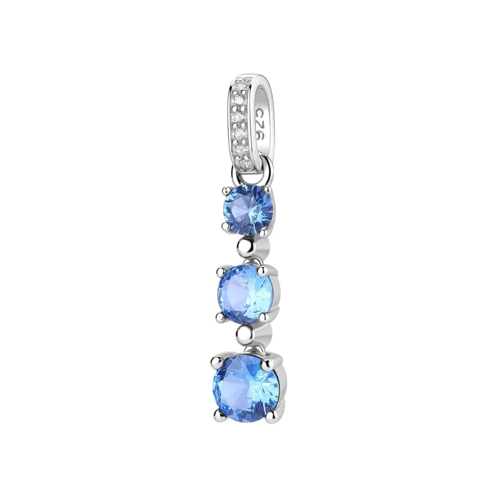Orecchini a goccia Brosway Charm Donna in argento 925 con gemme blu e zirconi