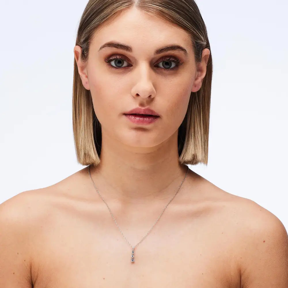 Collana Brosway Charm Donna in argento 925 con pendente diamante silver