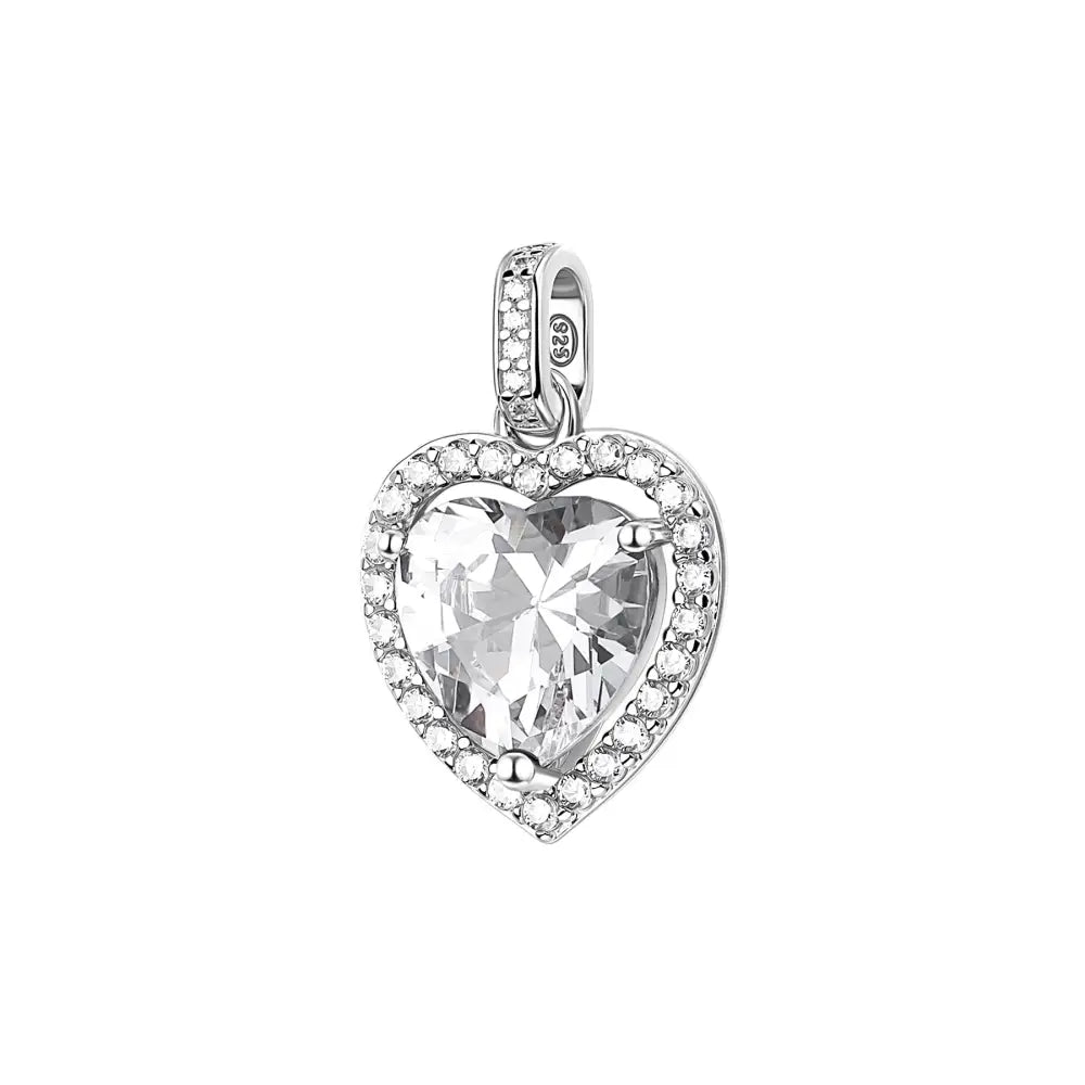 Pendente a cuore Brosway Charm Donna in argento 925 con gemme trasparenti