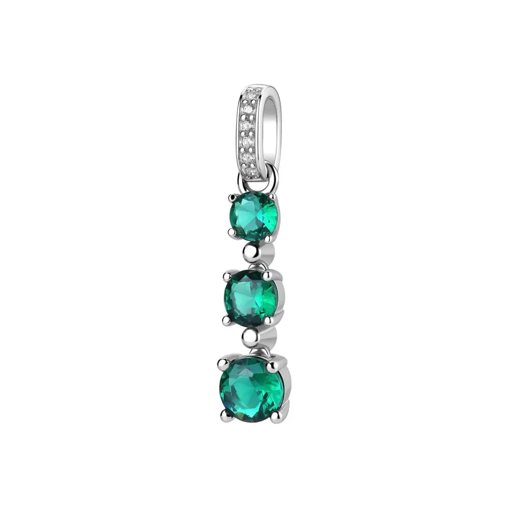 Orecchini a goccia Brosway Charm Donna in argento 925 con smeraldi e zirconi cubici