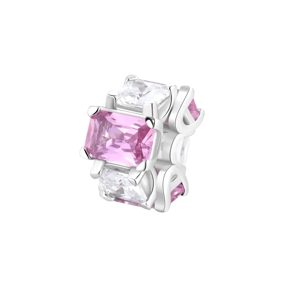 Pendente Brosway Charm Donna in argento 925 con zirconia rosa e trasparente