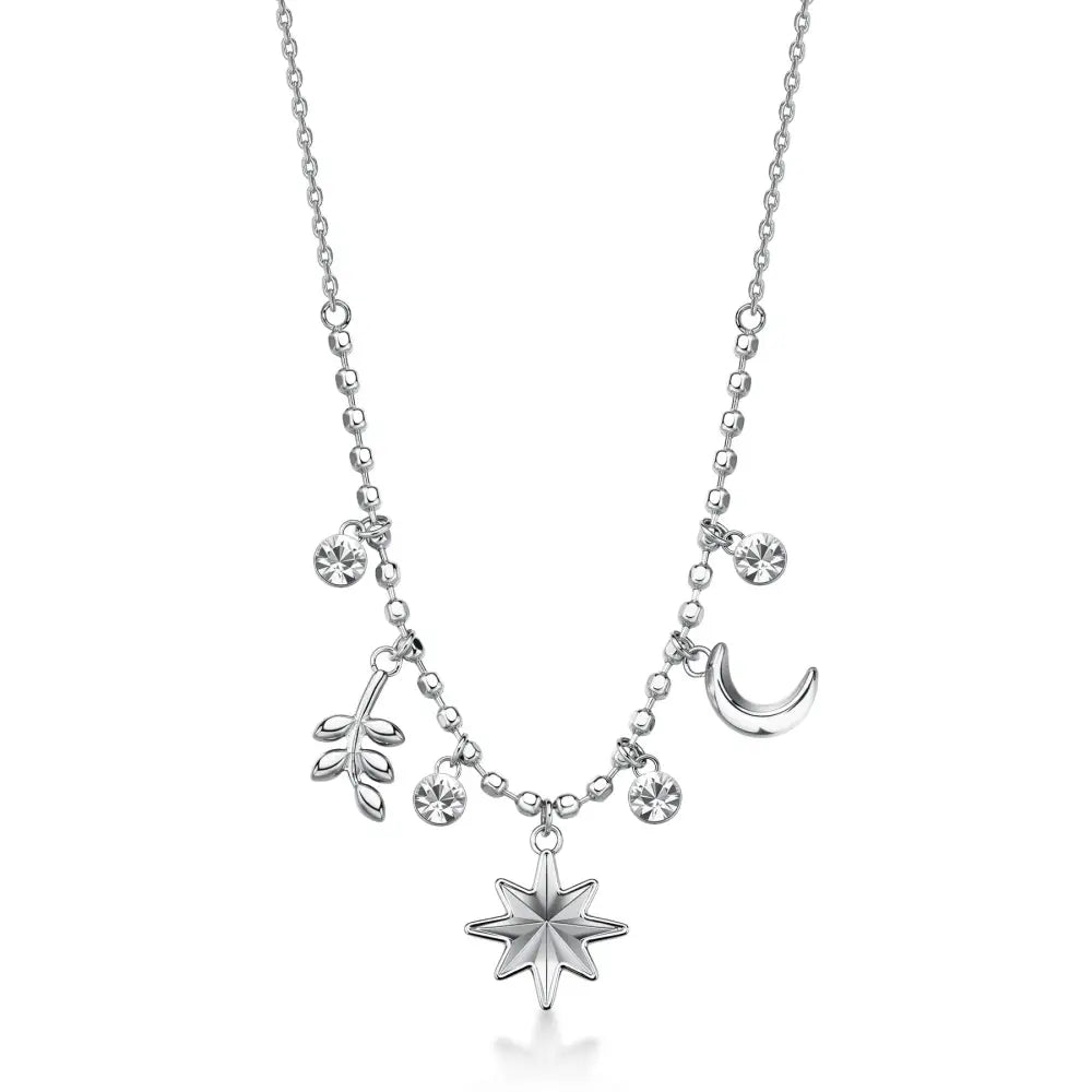 Collana Brosway Chakra Simboli Rosa dei Venti BHKN189 argento con charms