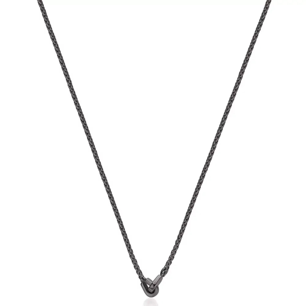 Collana Brosway Uomo KNOCKER BKC03 catena nera intrecciata con chiusura semplice