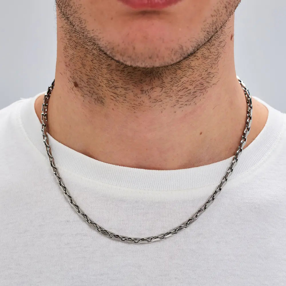 Collana Brosway Uomo Riptide BTD037 con catena nera intrecciata