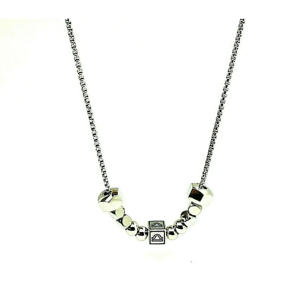 Collana Brosway Uomo TJMAN Zodiaco Bilancia in argento geometrico