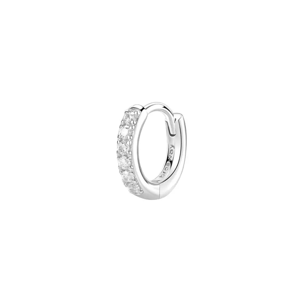 Orecchino a cerchio singolo Brosway in argento 925 con diamanti, collezione Fancy FIW88