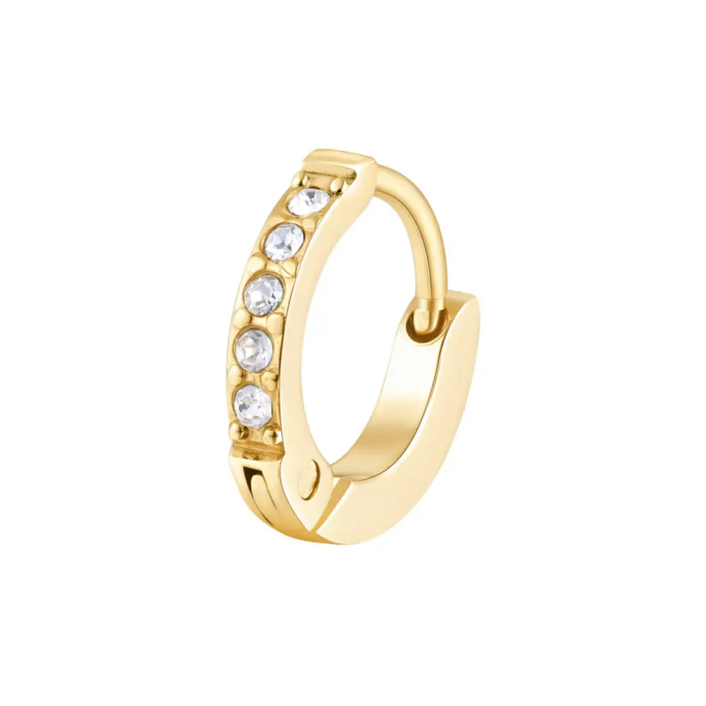 Orecchino a cerchio Brosway Monorecchino Donna con gemme trasparenti