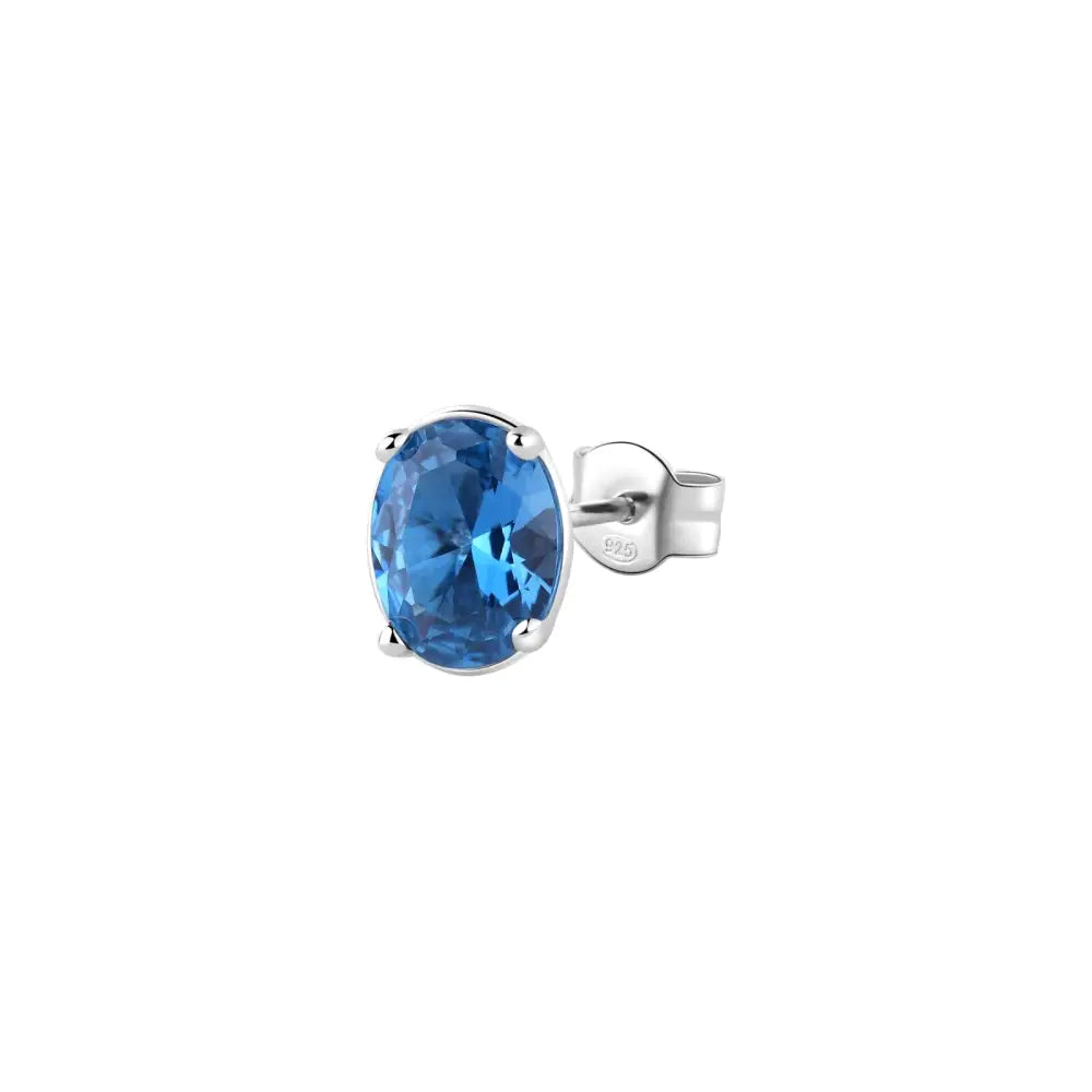 Orecchino monorecchino donna Brosway Fancy FFB05 in argento 925 con topazio blu 18k oro bianco