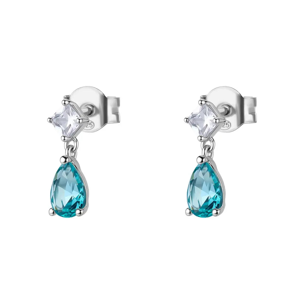 Orecchini donna Brosway silver 925 Fancy FAG16 con cristallo e goccia blu