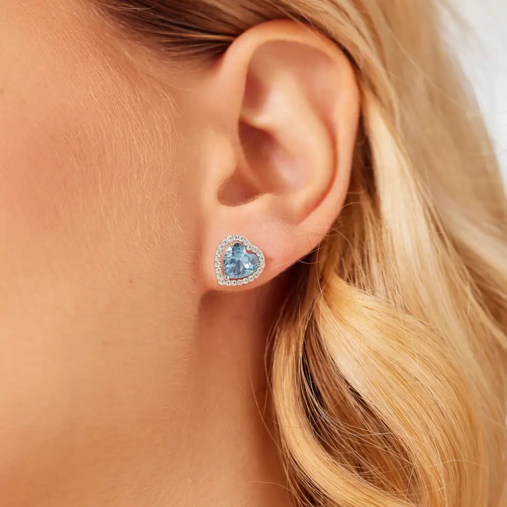 Orecchini a cuore Brosway Fancy FCL127 in argento 925 con gemme blu