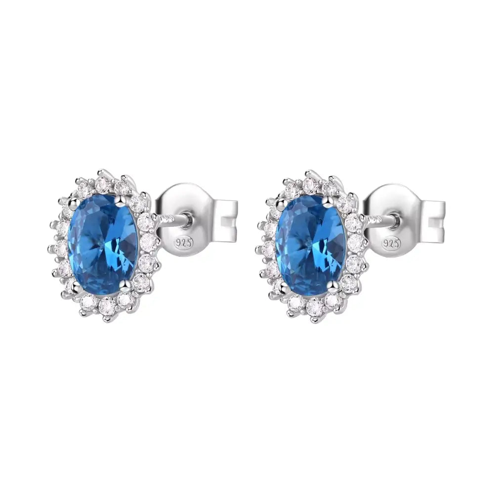 Orecchini a lobo Brosway Fancy in argento 925 con zaffiro blu e zirconia cubica