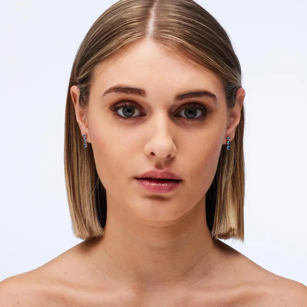 Orecchini donna Brosway in argento 925 con accenti neri, collezione Fancy FFB122