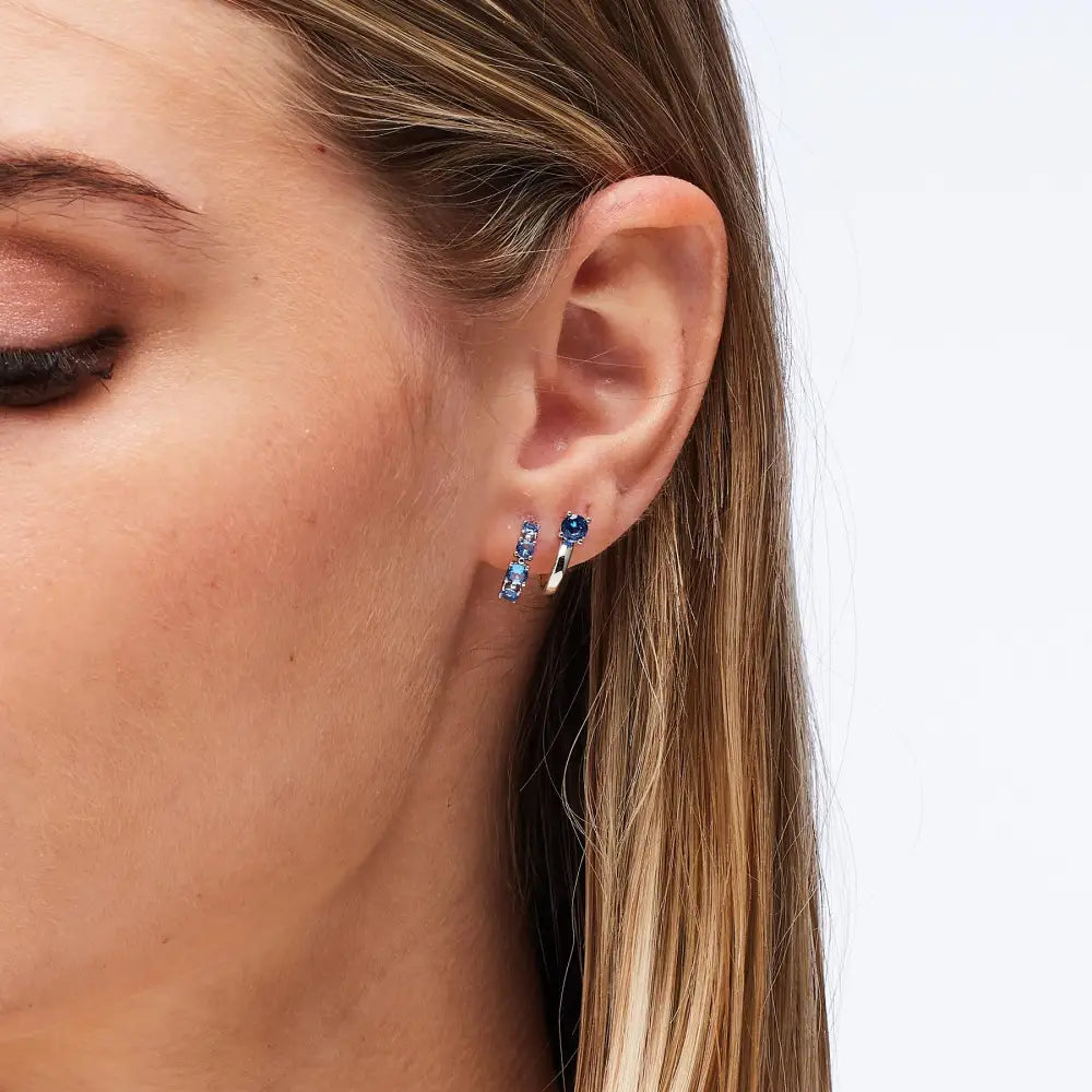 Orecchini donna Brosway Fancy FFB123 blu e argento multigemme