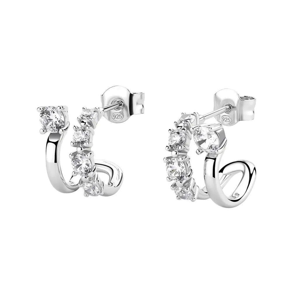 Orecchini a cerchio Brosway in argento 925 con zirconia cubica Fancy FIW153