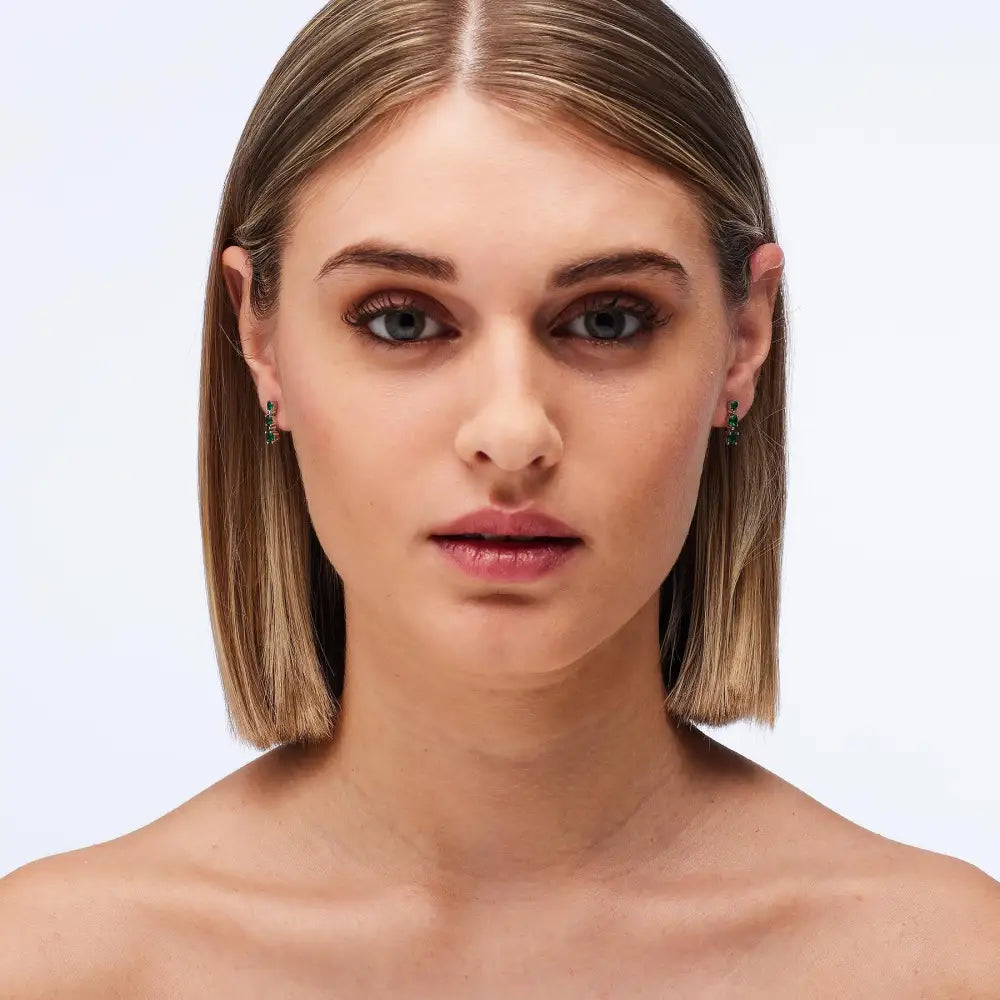 Orecchini a cerchio oro con accenti diamanti Brosway Fancy FLG133