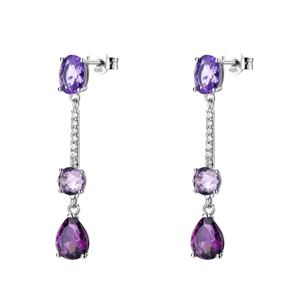 Orecchini donna Brosway Fancy FMP133 in argento 925 con ametista e zirconi