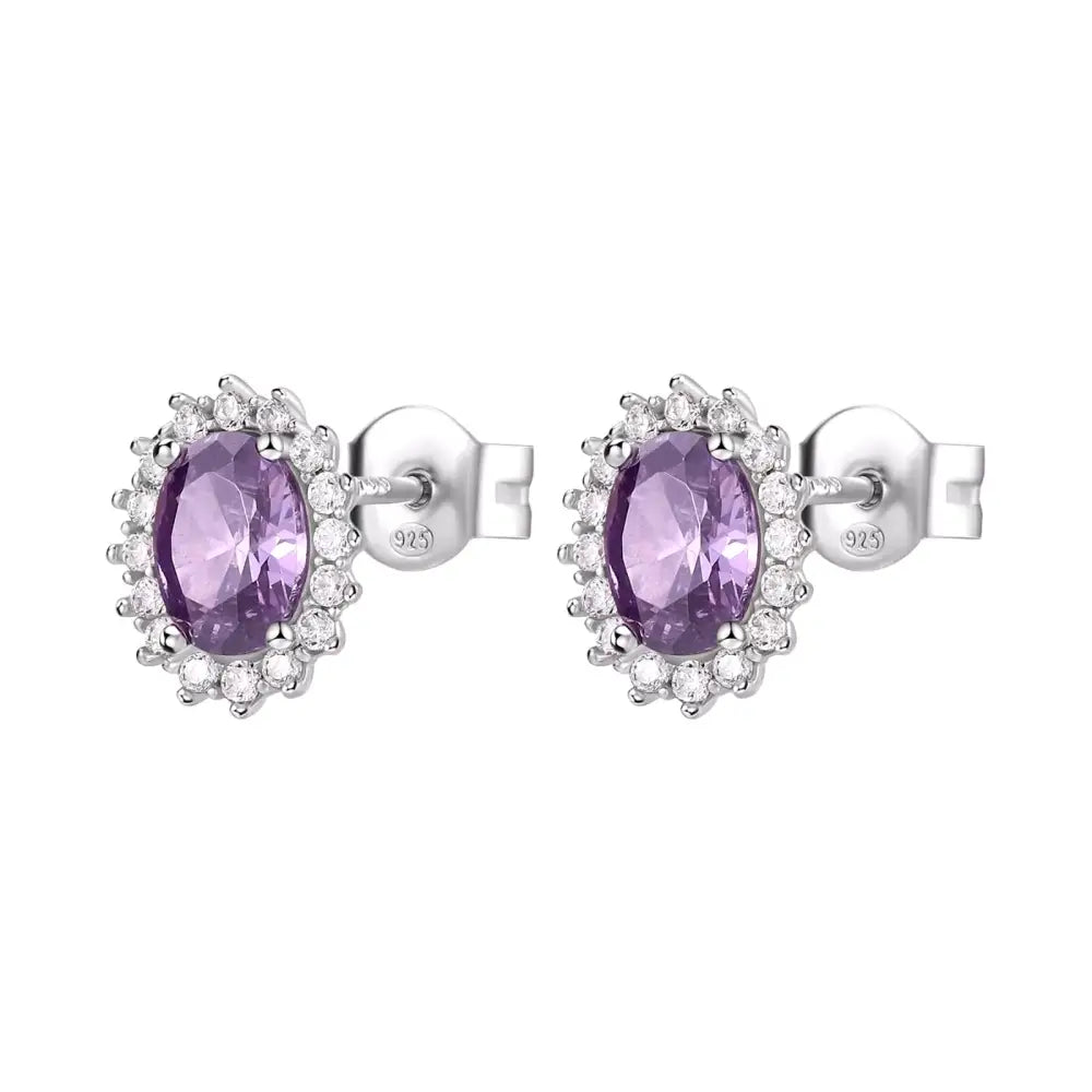 Orecchini a lobo Brosway Fancy in argento 925 con ametista e zirconia cubica