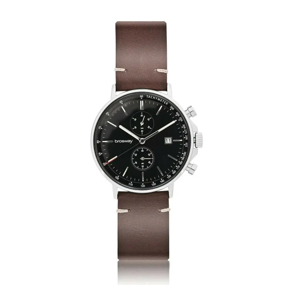 Orologio Brosway Uomo Volano WVO17 in pelle marrone con quadrante nero