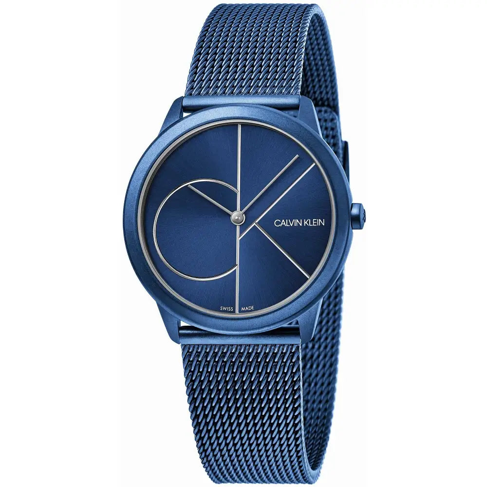 Orologio donna Calvin Klein Minimal K3M52T5N blu mesh con accenti argento